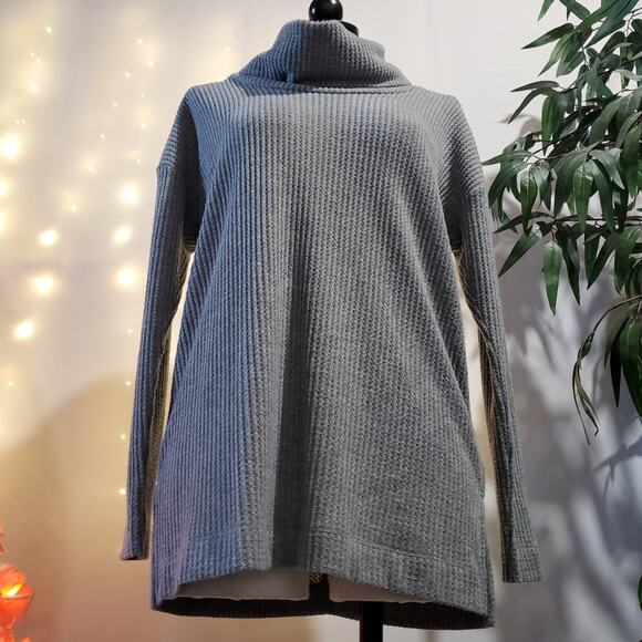 Ann Taylor LOFT Waffle Knit Cowl Neck Cozy Sweater Women's Size XS EUC - Picture 5 of 10